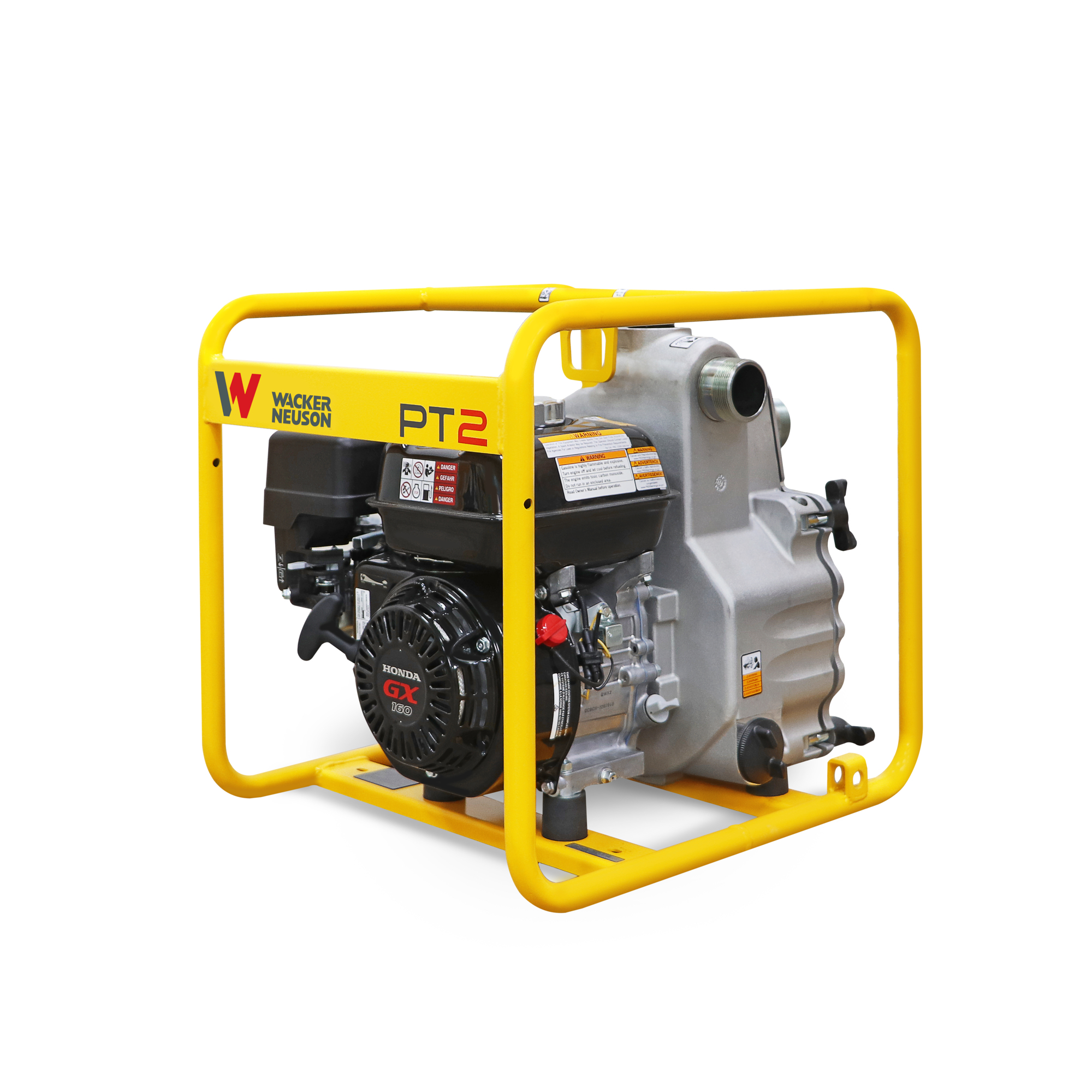 Wacker Neuson, 2in. Centrifugal Trash Pump, Max. Flow 140 GPM, Engine Displacement 212 cc, Model# PT2A